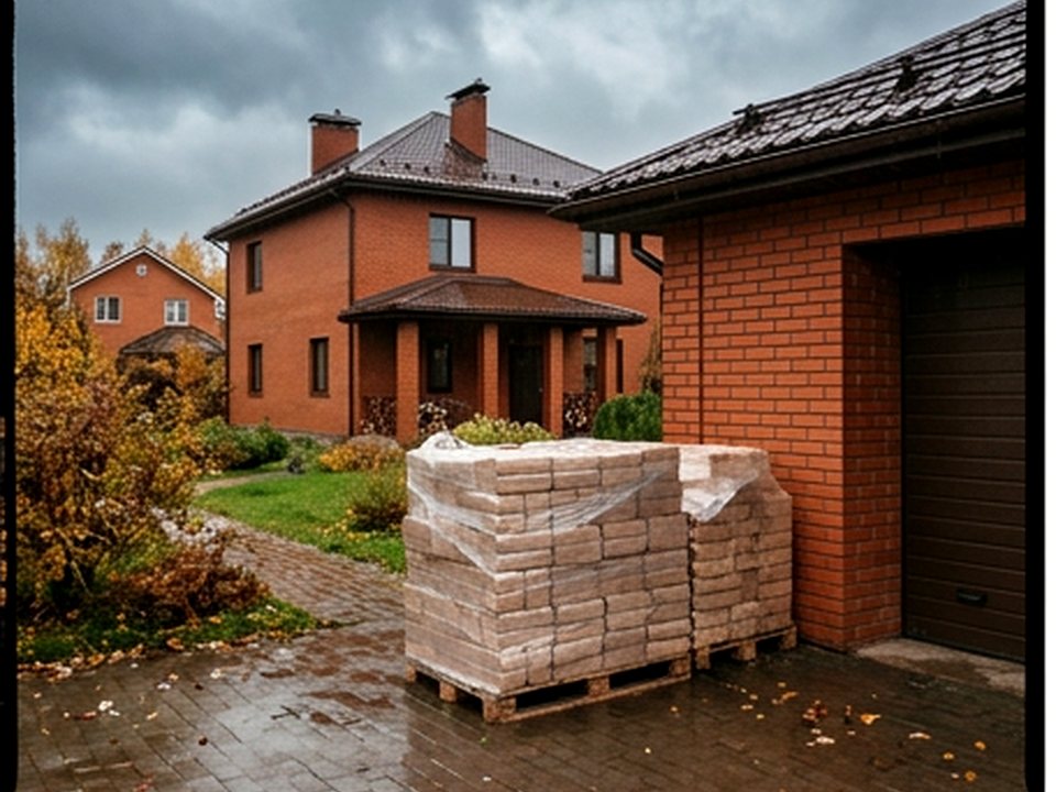 декоративная поленница — Берёзовый переулок, 3, Сходня